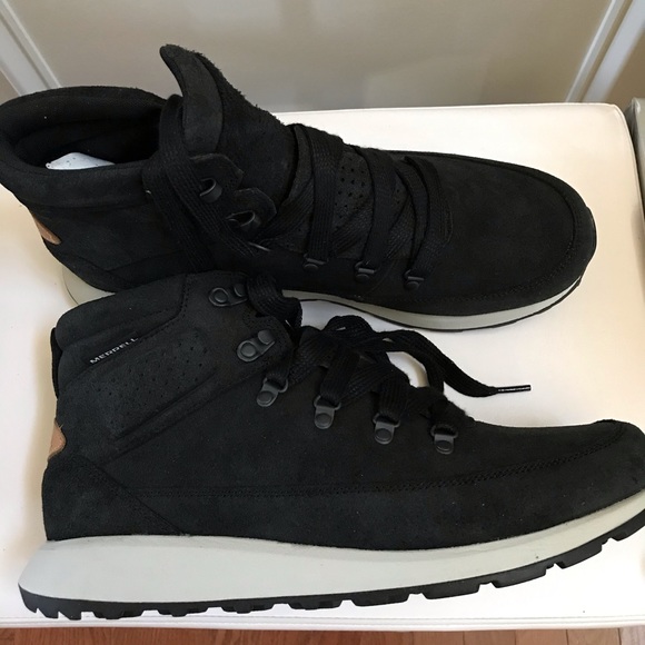 Merrell Men's Classic Chukka Leather Hiking sneaker suede Boots black - Picture 8 of 11